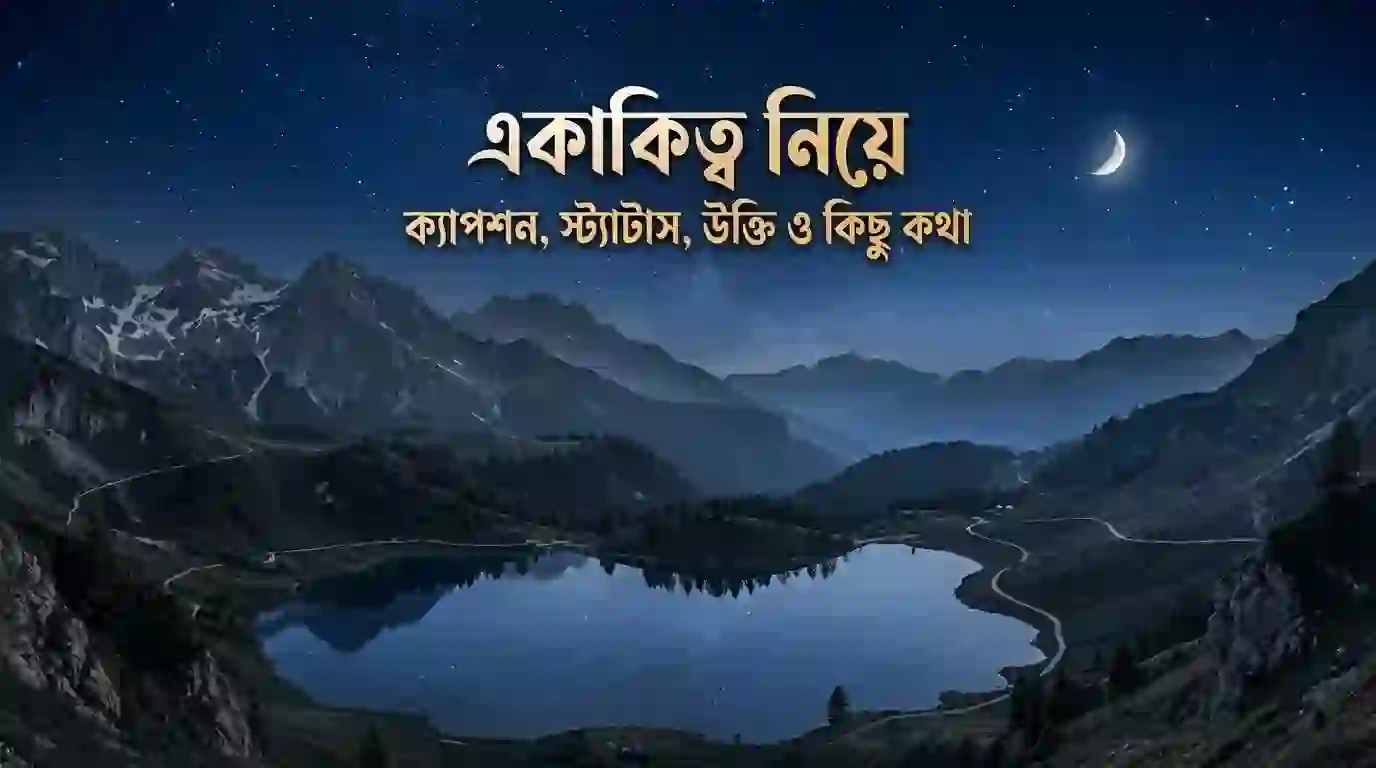 একাকিত্ব নিয়ে ক্যাপশন, স্ট্যাটাস, উক্তি ও কিছু কথা