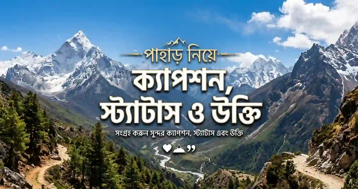 পাহাড় নিয়ে ক্যাপশন, স্ট্যাটাস ও উক্তি