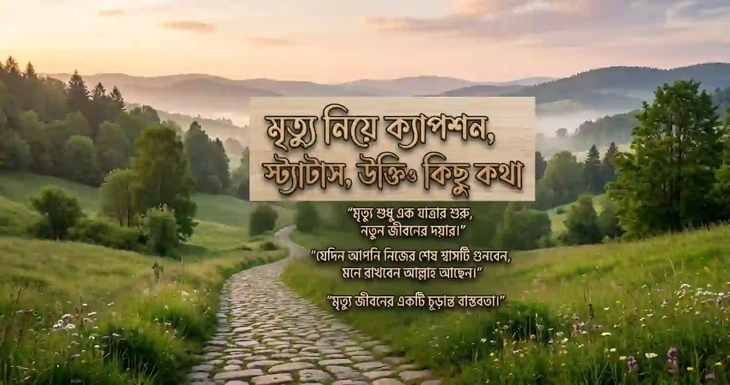 মৃত্যু নিয়ে ক্যাপশন, স্ট্যাটাস, উক্তি ও কিছু কথা